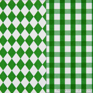 Karton Dekor 60 Rauten/Karo weiß/grün