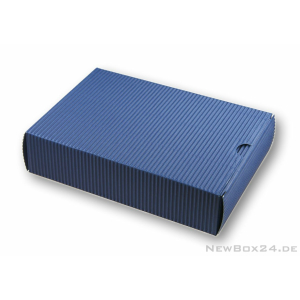 Wellkarton Farbe 04 blau - offene Welle