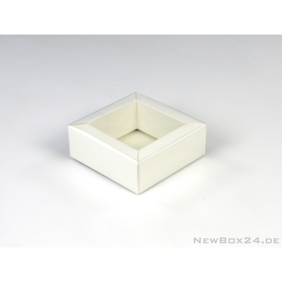 Schiebe-Geschenkbox mit Klarsichthülle 01 - 58 x 58 x 30 mm