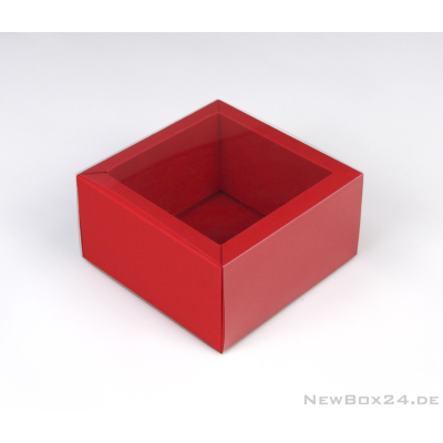 Schiebe-Geschenkbox mit Klarsichthülle 03 - 91 x 90 x 60 mm