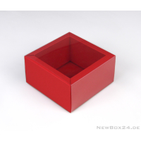 Schiebe-Geschenkbox mit Klarsichthülle 03 - 91 x 90 x 60 mm