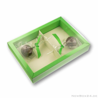 Schiebe-Geschenkbox mit Klarsichthülle 06 - 186 x 126 x 31 mm