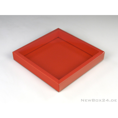 Schiebe-Geschenkbox mit Klarsichthülle 07 - 192 x 190 x 31 mm