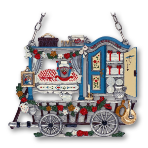 Pewter Picture Traditional Bavarian Dowry Coach
