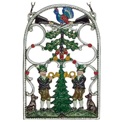 Pewter Picture Traditional Bavarian Hunting