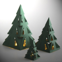 Deko-Tannenbaum Größe 01, 90 x 90 x 150 mm