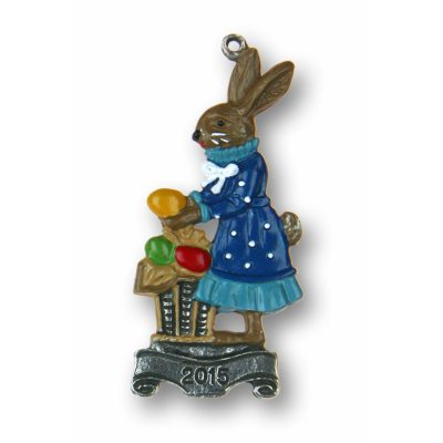 Pewter Ornament Easter Bunny 2015
