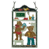 Pewter Picture Bear Bathroom