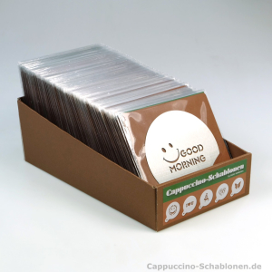 Karton-Display für 125-150 Cappuccino-Schablonen