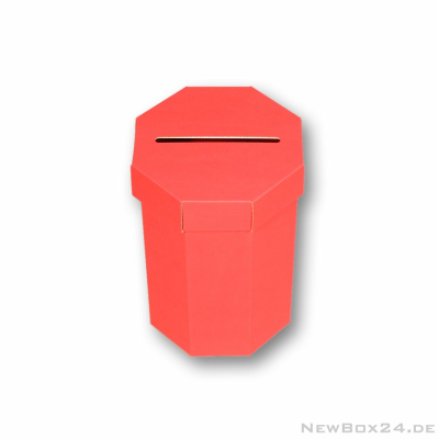 Losbox / Einwurfbox Achteck - 180 x 180 x 300 mm