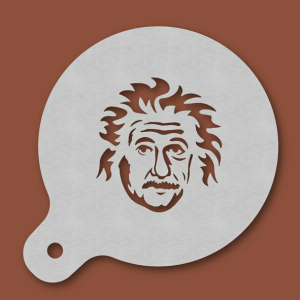 Cappuccino-Schablone Albert Einstein