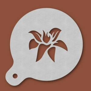 Cappuccino-Schablone Blüte