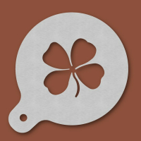 Cappuccino-Schablone Kleeblatt