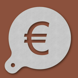 Cappuccino-Schablone Euro