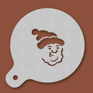 Cappuccino-Schablone Weihnachtsmann - Gesicht