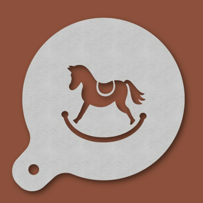 Cappuccino-Schablone Schaukelpferd