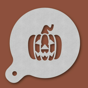 Cappuccino-Schablone Halloween-Kürbis
