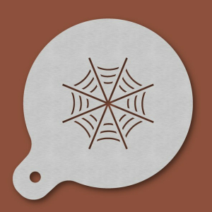 Cappuccino-Schablone Spinnennetz