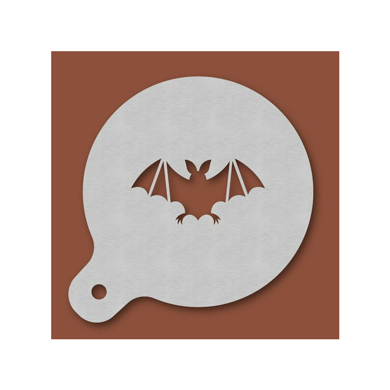 Cappuccino-Schablone Fledermaus