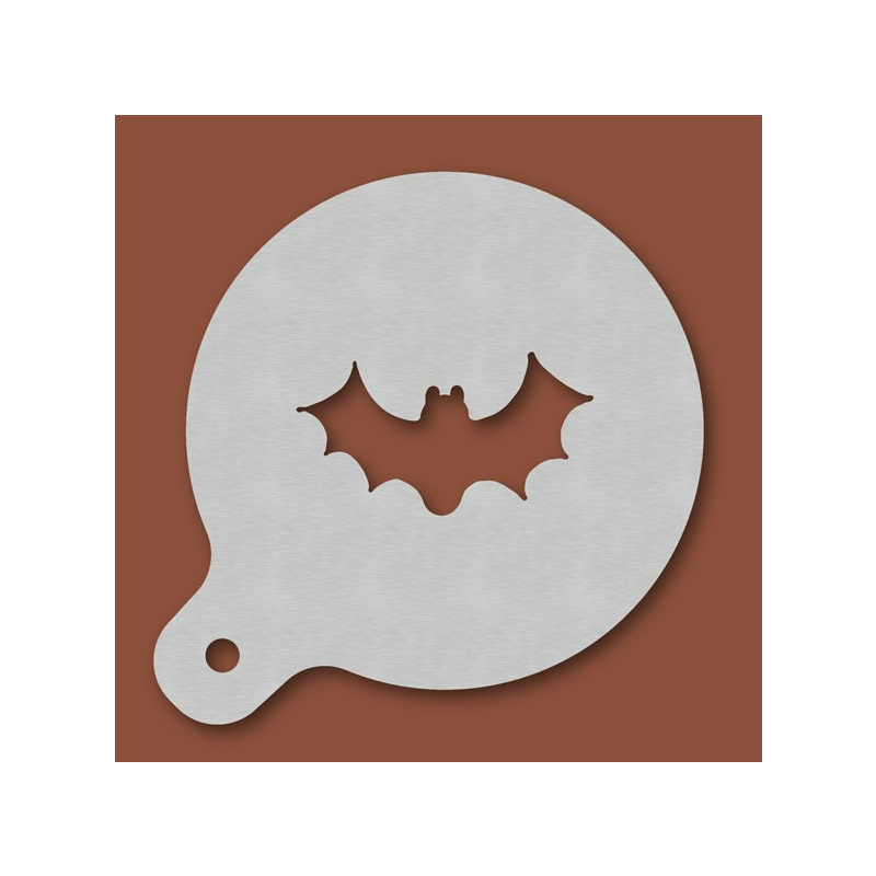 Cappuccino-Schablone Fledermaus
