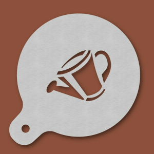Cappuccino-Schablone Gießkanne