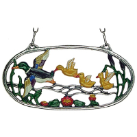 Pewter Picture Flying Ducks