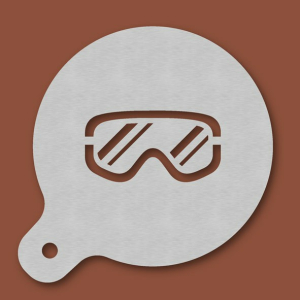 Cappuccino-Schablone Skibrille