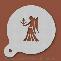 Cappuccino-Schablone Sternzeichen Jungfrau