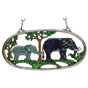 Pewter Picture Elephants