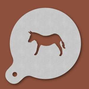 Cappuccino-Schablone Esel