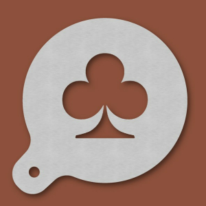 Cappuccino-Schablone Spielkarte Kreuz