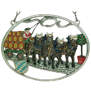 Pewter Picture Traditional Bavarian Beer Coach