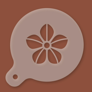 Cappuccino-Schablone Blüte