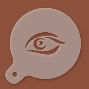 Cappuccino-Schablone Auge