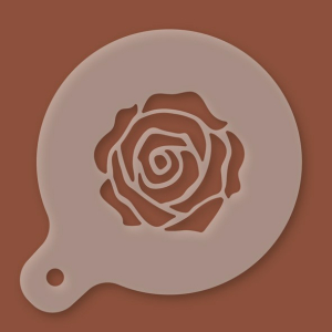 Cappuccino-Schablone Rose