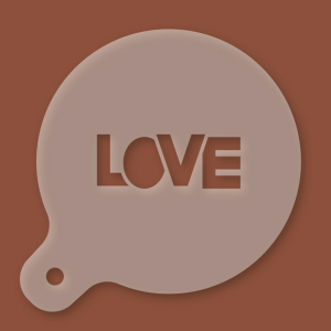 Cappuccino-Schablone LOVE