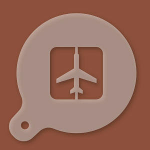 Cappuccino-Schablone Flugzeug