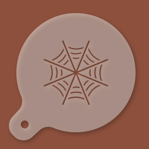 Cappuccino-Schablone Spinnennetz