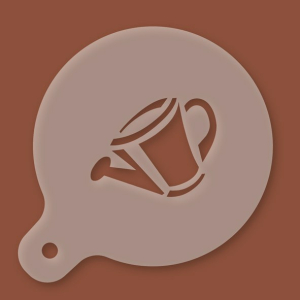 Cappuccino-Schablone Gießkanne