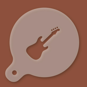 Cappuccino-Schablone Gitarre