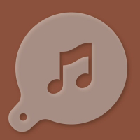 Cappuccino-Schablone Noten