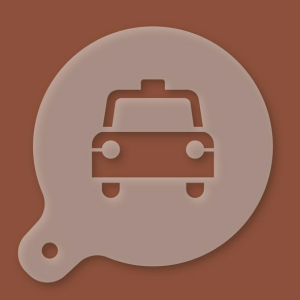 Cappuccino-Schablone Taxi