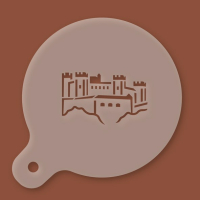 Cappuccino-Schablone Festung Hohensalzburg
