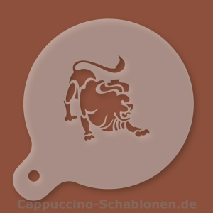 Cappuccino-Schablone Sternzeichen Löwe