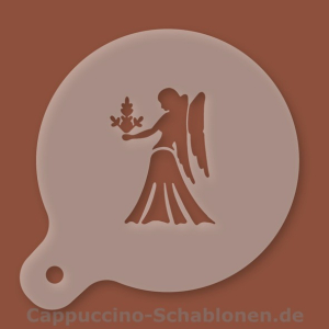 Cappuccino-Schablone Sternzeichen Jungfrau