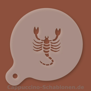 Cappuccino-Schablone Sternzeichen Skorpion