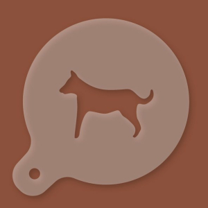 Cappuccino-Schablone Hund