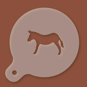 Cappuccino-Schablone Esel