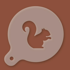 Cappuccino-Schablone Eichhörnchen