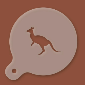 Cappuccino-Schablone Känguru
